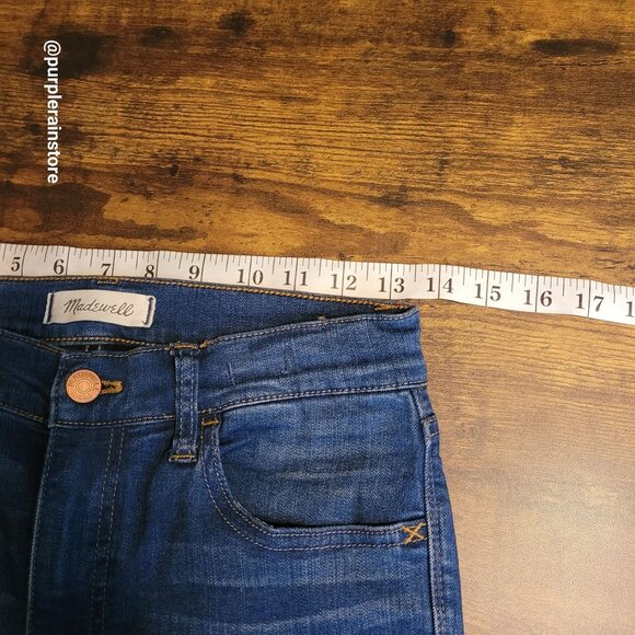 Madewell Jeans 27 Roadtripper Skinny Mid Rise Orson Wash H5804 Stretch Denim - Picture 7 of 13